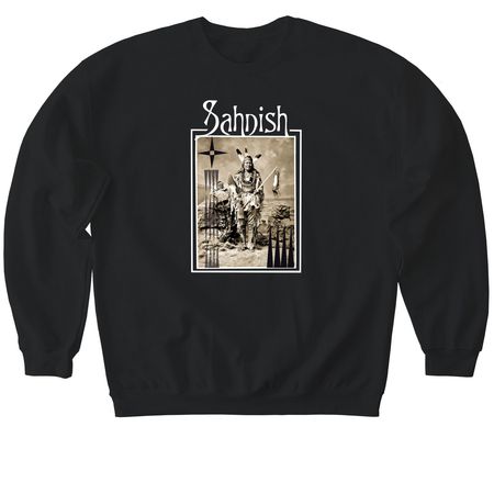 Sahnish, a Black Softstyle Crewneck Sweatshirt