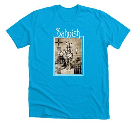 Sahnish, a Neon Blue Premium Unisex Tee