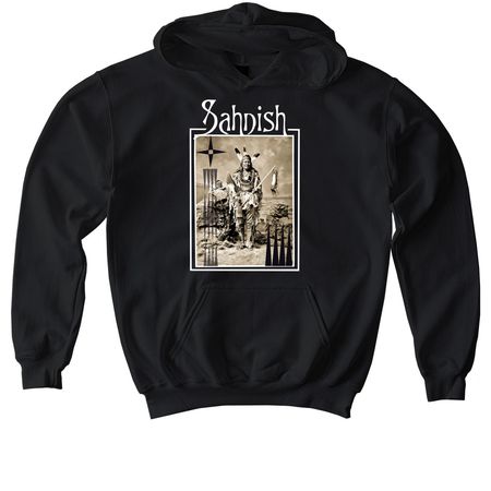 Sahnish, a Black Softstyle Youth Pullover Hoodie