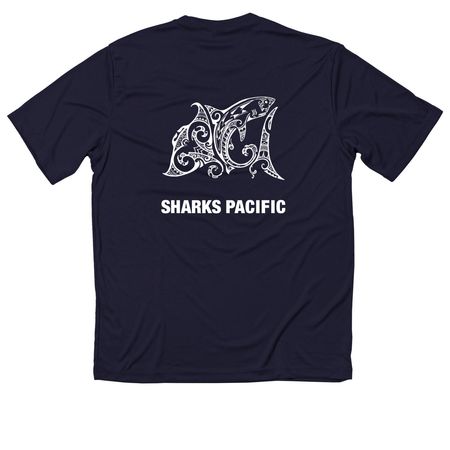 Performance Tees, a True Navy Classic Performance Tee (back-view)
