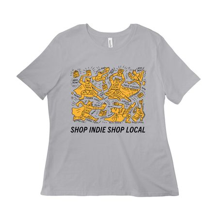 Indie Bookstore Day 2027, a Solid Athletic Grey Women?s Relaxed Cotton Tee