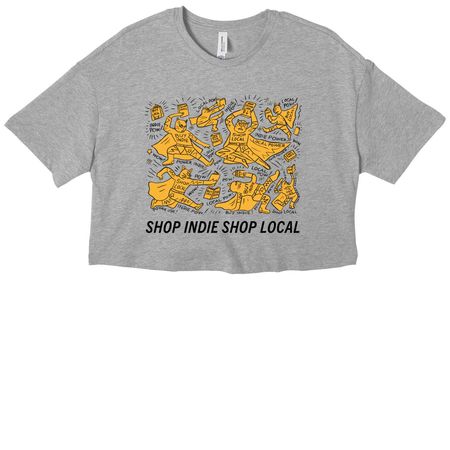 Indie Bookstore Day 2027, a Athletic Heather Women?s Cropped Cotton Tee