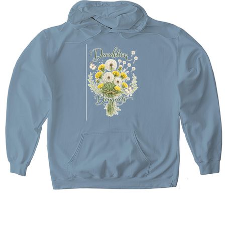 Dandelion Bouquets 2, a Stone Blue Gildan Softstyle Pullover Hoodie