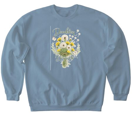 Dandelion Bouquets 2, a Stone Blue Softstyle Crewneck Sweatshirt