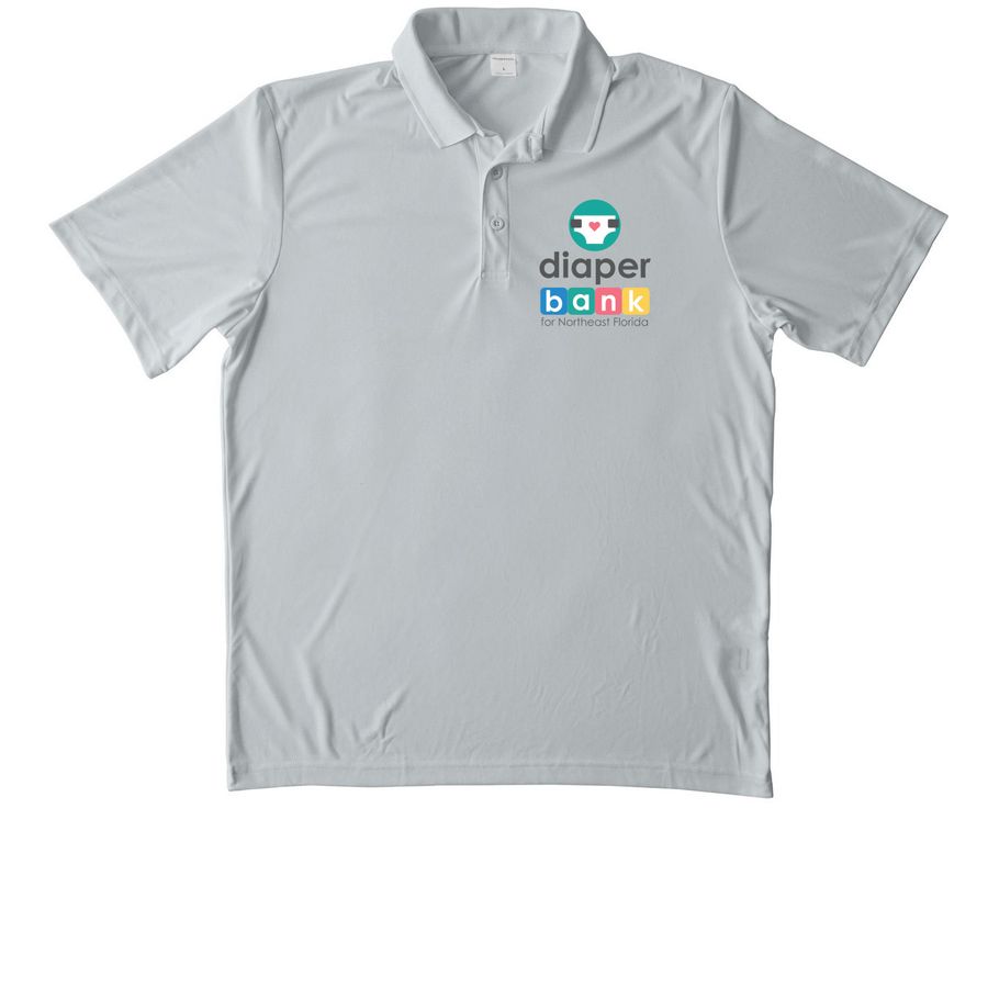 Diaper Bank for Northeast Florida, a Silver Unisex Performance Polo