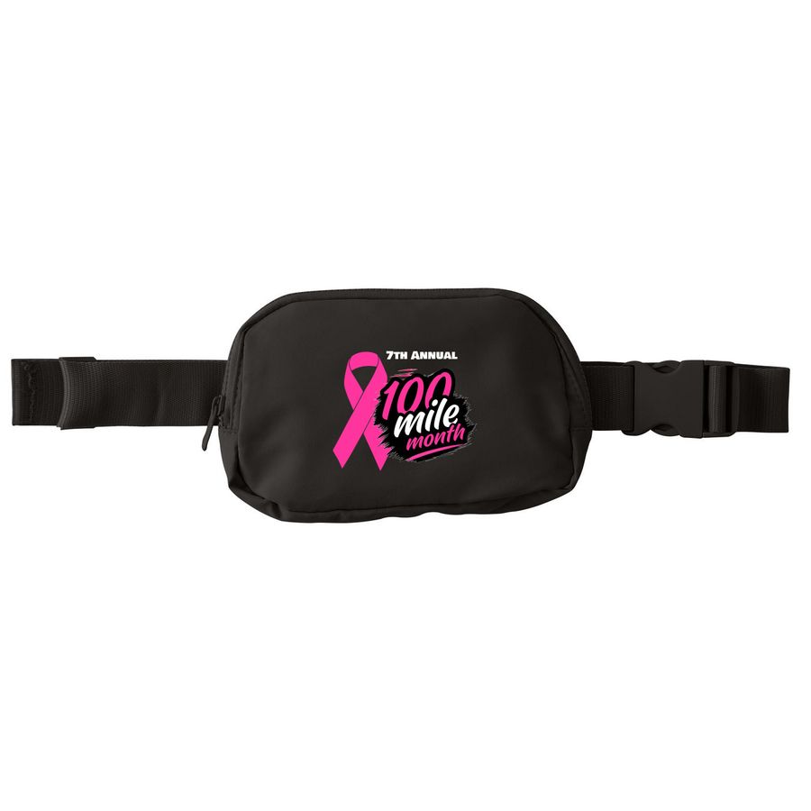 100 Miles Closer, a Deep Black Matte Hip Pack