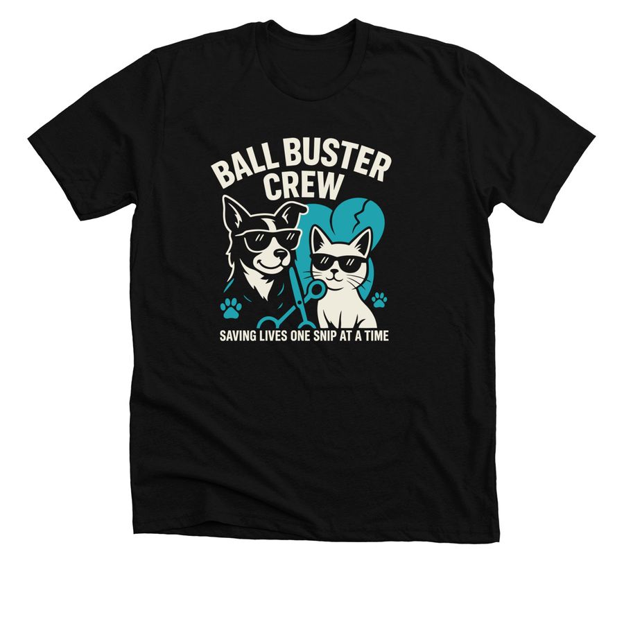 Ball Buster Crew&nbsp;, a Solid Black Blend Premium Unisex Tee