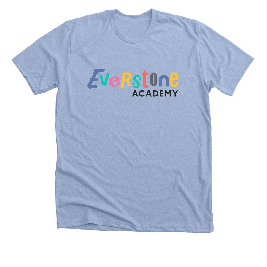Everstone Classic, a Heather Baby Blue Premium Unisex Tee
