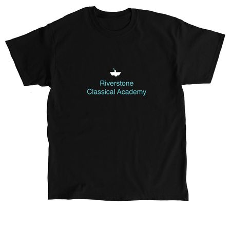 Minimal Teal Logo, a Black Classic Unisex Tee