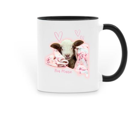 Poa Marie, a Black Two-Tone Ceramic Mug
