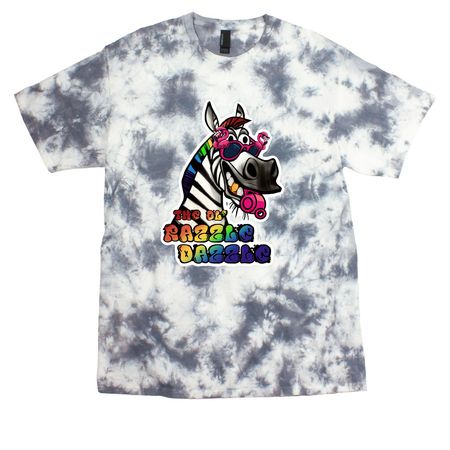 The Ol' Razzle Dazzle, a Grey Crystal Tie Dye Tee