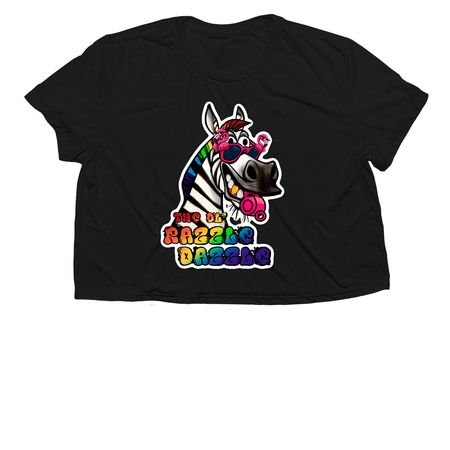 The Ol' Razzle Dazzle, a Black Women?s Flowy Cropped Tee