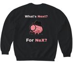 NeX: Neuro Exploration Apparel, a Black Softstyle Crewneck Sweatshirt (back-view)