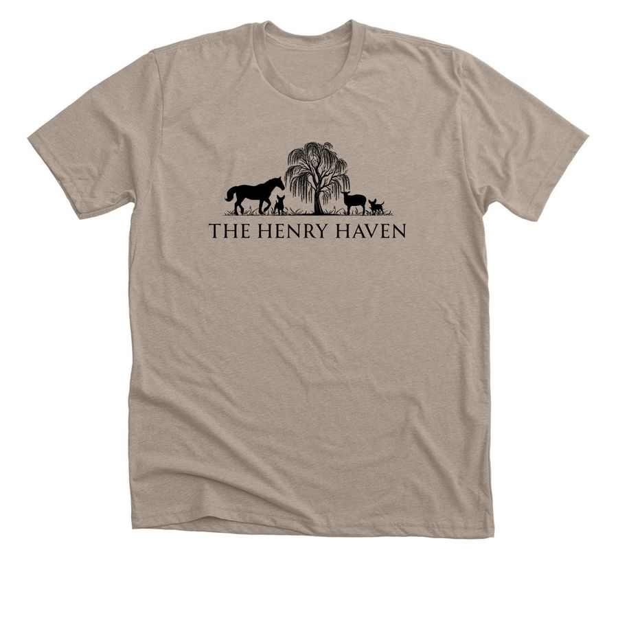 Henry Haven Logo Gear - Earth Tones, a Heather Stone Premium Unisex Tee