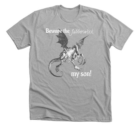 Beware the Jabberwock, a Athletic Heather Premium Unisex Tee