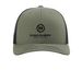 Outreach Hat - Black DBC Distressed Logo, a Loden/ Black Printed Snapback Trucker Cap