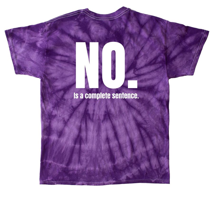 NO. Is a complete sentence., a Purple Classic Tie Dye Tee