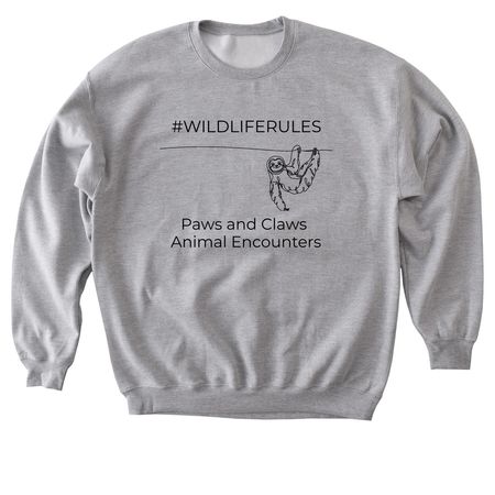 Wildlife Rules Sloth, a Sport Grey Softstyle Crewneck Sweatshirt