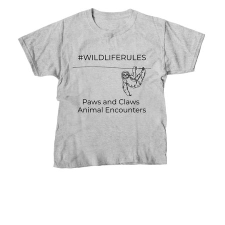 Wildlife Rules Sloth, a Sport Grey Youth Unisex Tee