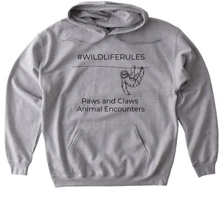 Wildlife Rules Sloth, a Sport Grey Gildan Softstyle Pullover Hoodie
