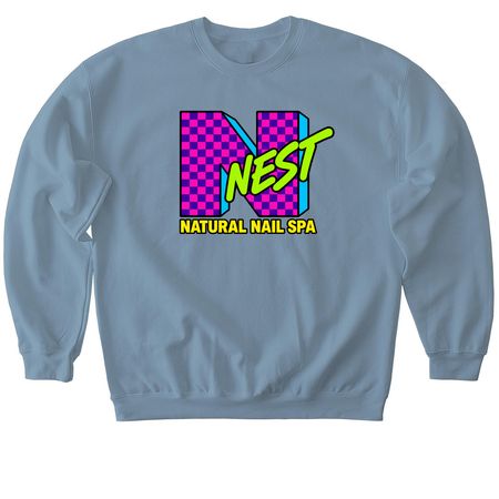 NTV Nest Shirts, a Stone Blue Softstyle Crewneck Sweatshirt
