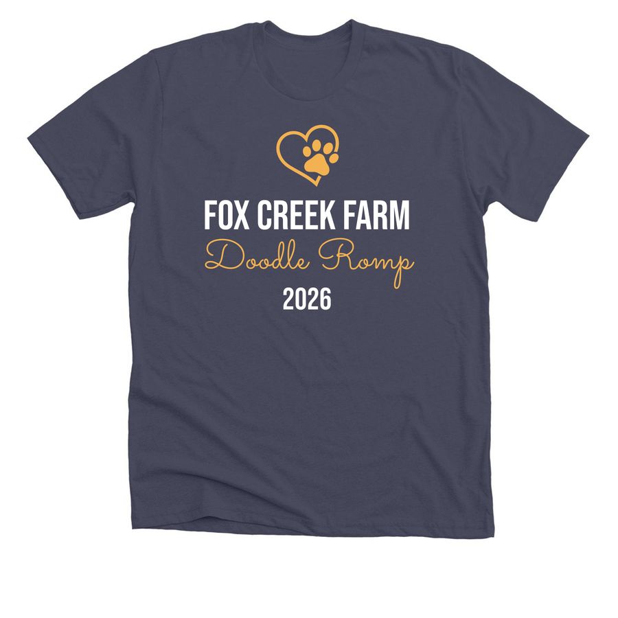 Doodle Romp Fundraiser, a Heather Midnight Navy Premium Unisex Tee