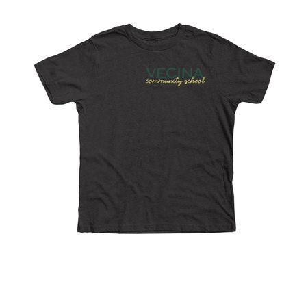 Vecina Community School, a Dark Grey Heather Premium Youth Tee