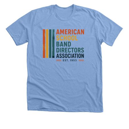 ASBDA Color Block, a Heather Carolina Blue Premium Unisex Tee