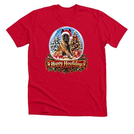 Happy Howlidays, a Solid Red Blend Premium Unisex Tee