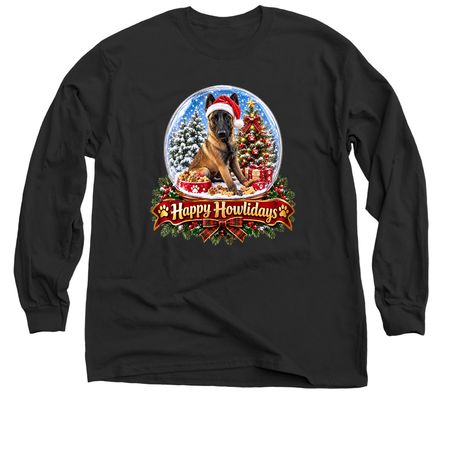 Happy Howlidays, a Black Classic Long Sleeve Tee