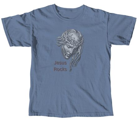 Jesus Rocks&nbsp;, a Blue Jean Comfort Colors Unisex Tee