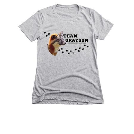 Team Grayson, a Dark Heather Grey Women's Slim Fit Tee