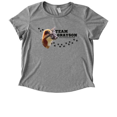 Team Grayson, a Aluminum Grey Allmade Eco Triblend Women?s Scoop Neck Tee