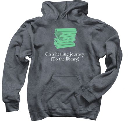 Everyone's favorite hangout, a Dark Heather Pullover Hoodie