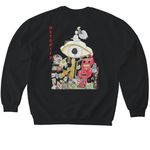 DETOXIFY&nbsp;, a Black Softstyle Crewneck Sweatshirt (back-view)