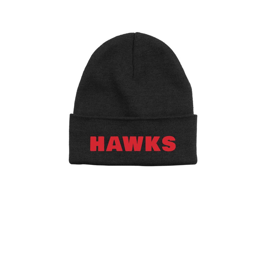 Hawks Spirit Beanie, a Black Printed Base Camp Beanie