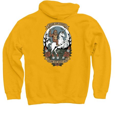 Skunk Ape Night Run, a Gold Pullover Hoodie