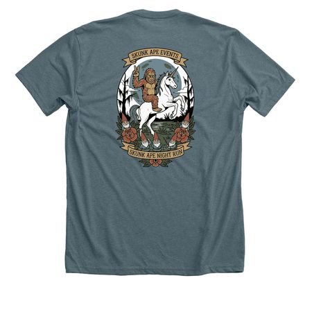 Skunk Ape Night Run, a Heather Slate Premium Unisex Tee