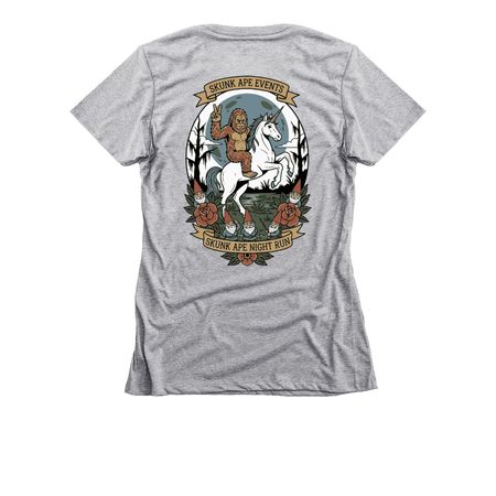 Skunk Ape Night Run, a Dark Heather Grey Women's Slim Fit Tee