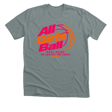 All Girls Ball Merch, a Heather Blue Storm Premium Unisex Tee