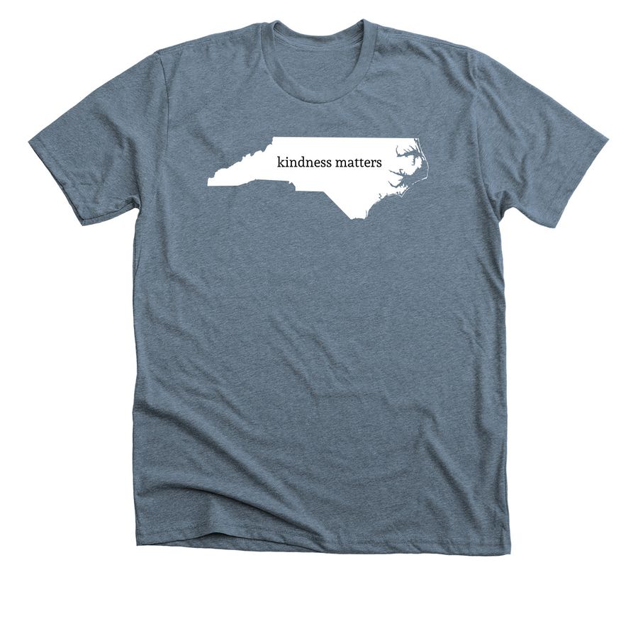 Kindness Matters, a Heather Slate Premium Unisex Tee
