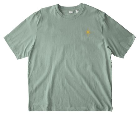 Over the Moon Mission Patch, a Aloe Stanley/Stella Unisex Freestyler Heavyweight Tee (back-view)