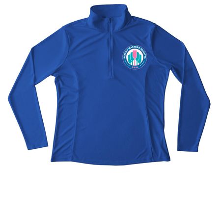 SRN Henley Masters Regatta Performance Wear&nbsp;, a True Royal Women's Performance Quarter Zip Pullover