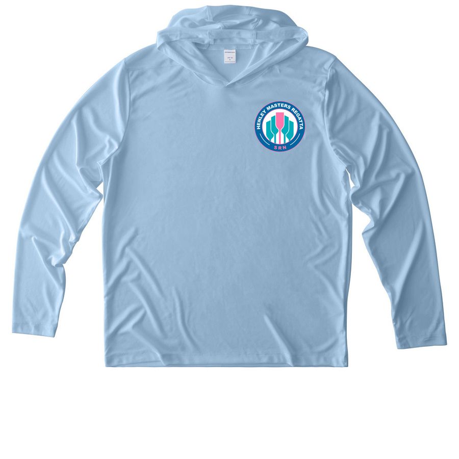 SRN Henley Masters Regatta Performance Wear&nbsp;, a Light Blue UV Performance Long Sleeve Hoodie