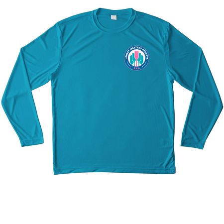 SRN Henley Masters Regatta Performance Wear&nbsp;, a Atomic Blue Unisex Performance Long Sleeve Tee