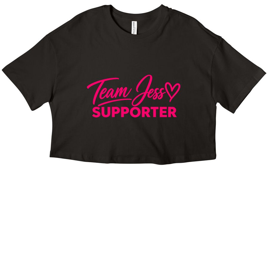 More than Pink Walk 2027 Team Jess, a Black Women?s Cropped Cotton Tee