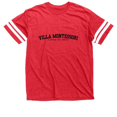 Villa Classic- Youth & Adult, a Vintage Red / White Football Jersey Tee