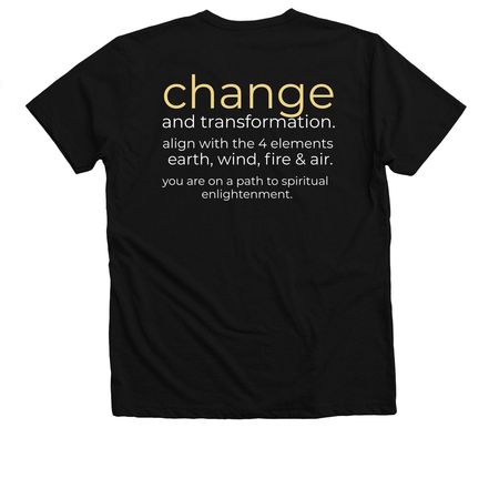 Angel Number 444 Tee, a Solid Black Blend Premium V-Neck Tee (back-view)