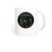 Round Logo Coffee Mugs, a White Coffee Mug
