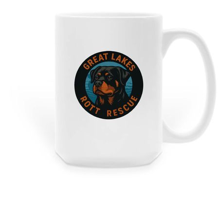 Round Logo Coffee Mugs, a White Large Coffee Mug